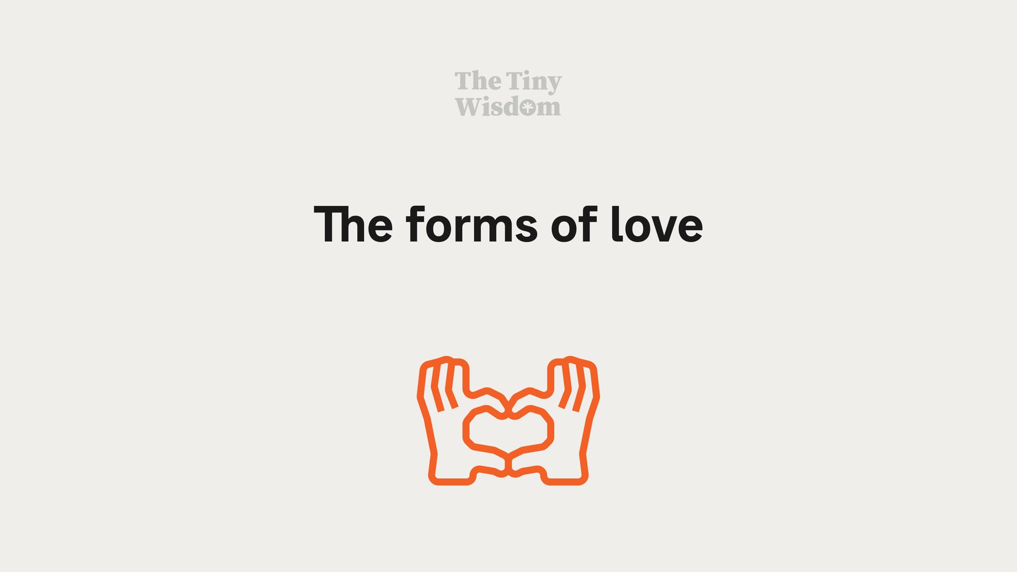 The forms of love