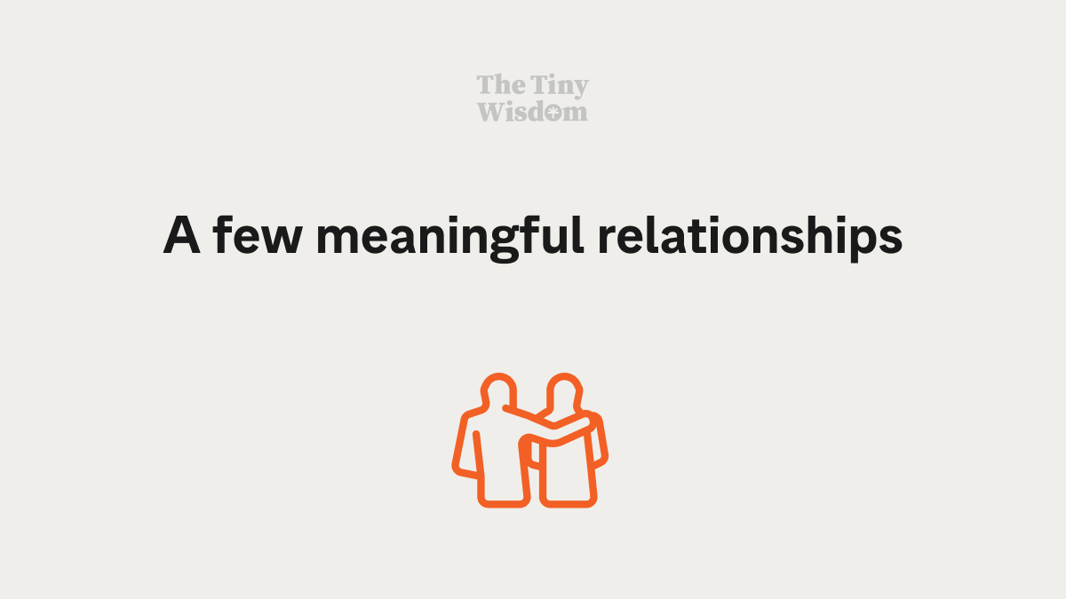 A few meaningful relationships